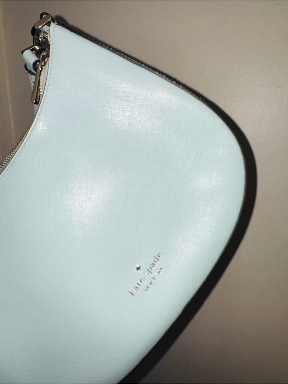 kate spade Light Blue Pebbled Leather Shoulder Bag - Picture 2 of 7
